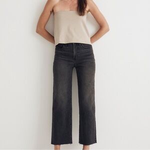 MADEWELL The Perfect Vintage Wide-Leg Jean High Rise Black Rinse